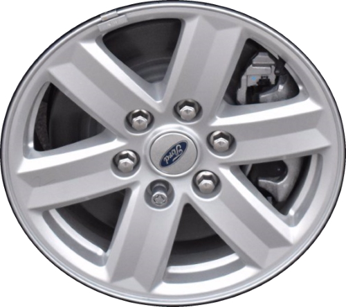 Ford F-150 2021-2024 powder coat silver 17x7.5 aluminum wheels or rims. Hollander part number ALY10339/95048, OEM part number ML3Z-1007-AA.