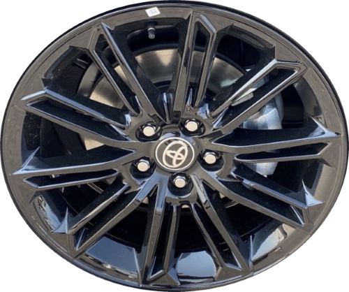 Toyota Avalon 2020-2022 powder coat black 19x8 aluminum wheels or rims. Hollander part number ALY75234U46, OEM part number 4261107230.