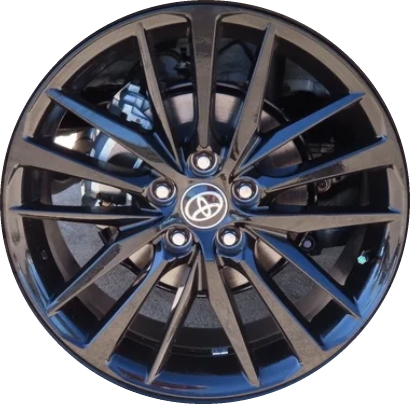 Toyota Camry 2021-2024 powder coat black 19x8 aluminum wheels or rims. Hollander part number ALY75222U46.PB01, OEM part number Not Yet Known.
