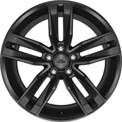 Chevrolet Camaro 2016-2024 powder coat black 20x8.5 aluminum wheels or rims. Hollander part number ALY5761U45/5762, OEM part number 23231972.