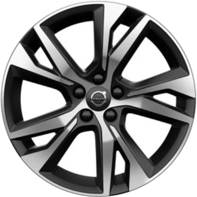 Volvo S60 2019-2023, V60 2019-2023 black machined 18x8 aluminum wheels or rims. Hollander part number 70503, OEM part number 314714825.