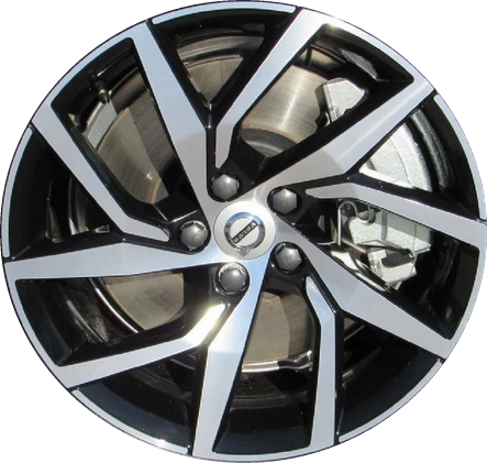 Volvo S60 2019-2020, V60 2019-2020 black machined 18x7.5 aluminum wheels or rims. Hollander part number 70468, OEM part number 322596719.
