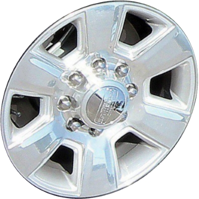 Dodge Ram 2500 2014-2018, Ram 3500 SRW 2014-2018 silver, gold or brown polished 18x8 aluminum wheels or rims. Hollander part number 2475U, OEM part number Not Yet Known.