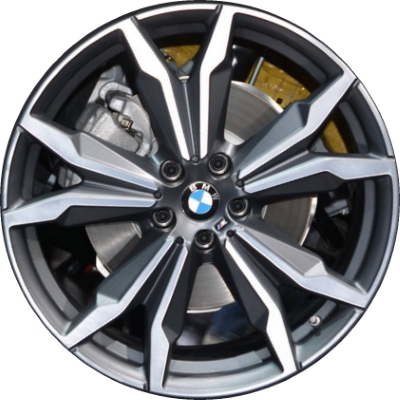 BMW X1 2020, X2 2018-2022 grey or black machined 20x8 aluminum wheels or rims. Hollander part number 86480U/86481, OEM part number 36108008622, 36108008659.