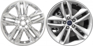 IMP-385X Ford Edge Chrome Wheel Skins (Hubcaps/Wheelcovers) 18 Inch Set