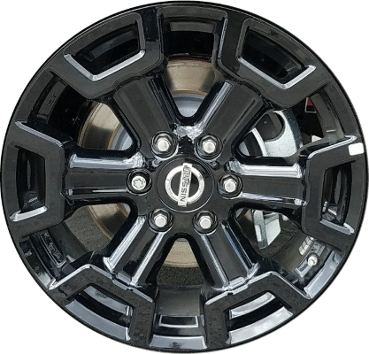 Nissan Titan XD 2018-2019 powder coat black 20x7.5 aluminum wheels or rims. Hollander part number ALY62727U45/6278, OEM part number 403009FT8C.