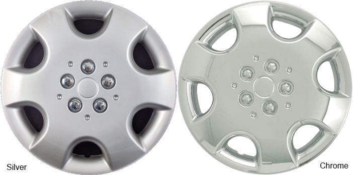 Aftermarket Hubcaps 15 Inch 411s Silver Set