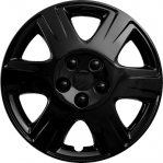 422BLK 15 Inch Aftermarket Black Hubcaps/Wheel Covers Set