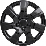 445BLK 16 Inch Aftermarket Black Hubcaps/Wheel Covers Set