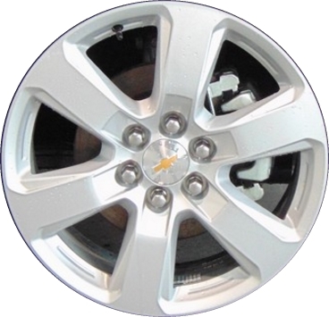 Chevrolet Traverse 2016-2017 powder coat silver or machined 20x7.5 aluminum wheels or rims. Hollander part number ALY5769U/5770, OEM part number 23127747, 23282892.