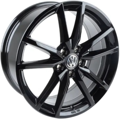 Volkswagen Golf 2019-2021 powder coat black 19x8 aluminum wheels or rims. Hollander part number ALY70018U46/70054, OEM part number 5G0601025AJAX1.