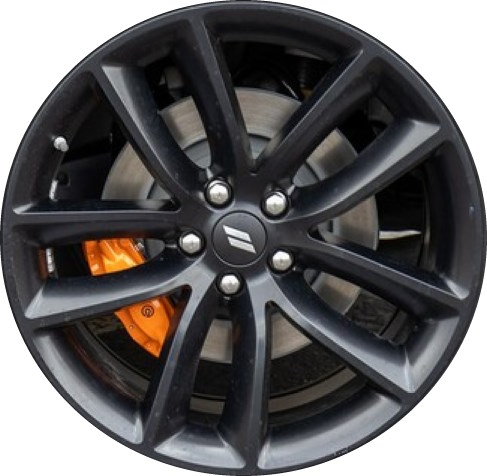 Dodge Challenger RWD 2022-2023, Charger RWD 2022-2023 powder coat matte black 20x9 aluminum wheels or rims. Hollander part number 2714b, OEM part number 5LD37RXFAA.