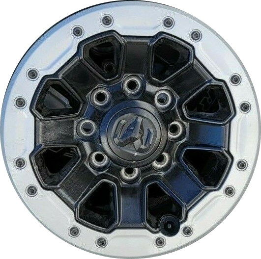 Dodge Ram 2500 2022-2024 powder coat black 17x8 aluminum wheels or rims. Hollander part number 2073, OEM part number 4755475AA.