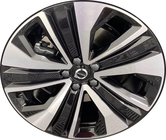 Volvo S60 2022-2023, V60 2022-2023 black machined 19x8 aluminum wheels or rims. Hollander part number 70525, OEM part number 322094640.
