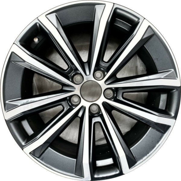 Volvo S60 2020-2023, V60 2020-2023 charcoal machined 18x8 aluminum wheels or rims. Hollander part number 70501, OEM part number 322434010.
