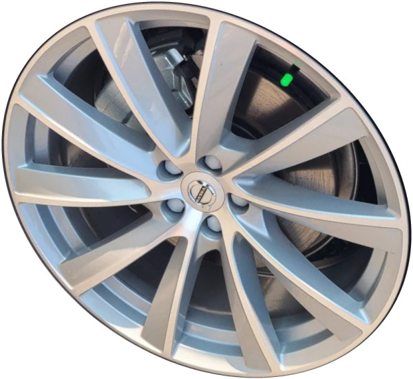 Volvo XC90 2020-2022 polished 21x9 aluminum wheels or rims. Hollander part number ALY70408U10, OEM part number 32207768, 32281295, 32333198.