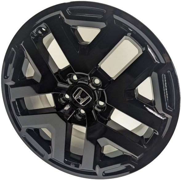 Honda CR-V 2023-2024 powder coat black 18x7.5 aluminum wheels or rims. Hollander part number ALY60311B, OEM part number 08W18-3A0-100A.
