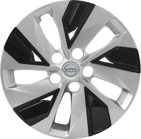 Nissan Altima 2023-2024, Plastic 5 Split Spoke, Single Hubcap or Wheel Cover For 16 Inch Steel Wheels. Hollander Part Number H53103.