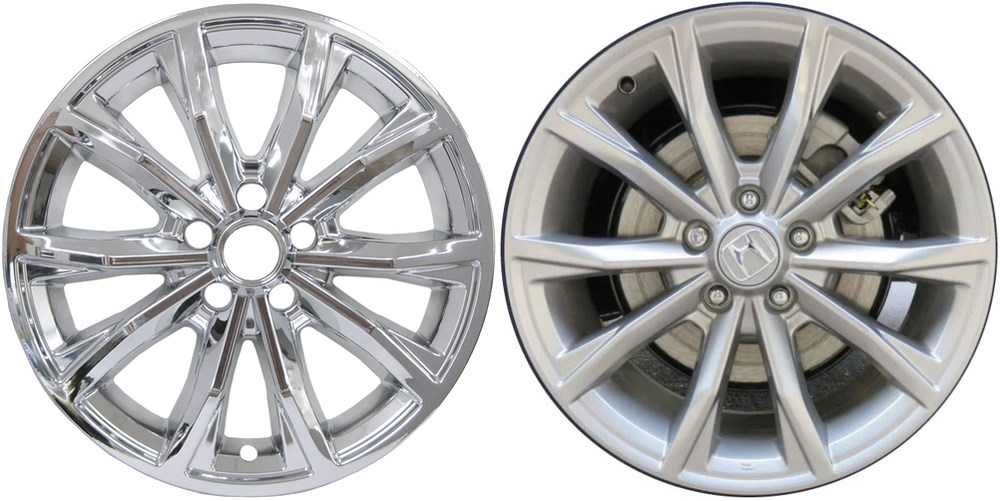Honda CR-V 2023-2024 Chrome, 10 Spoke, Plastic Hubcaps, Wheel Covers, Wheel Skins, Imposters. ONLY Fits 18 Inch Alloy Wheel Pictured. Part Number IMP-8623PC.