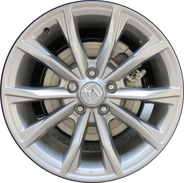 Honda CR-V 2023-2024 powder coat silver 18x7.5 aluminum wheels or rims. Hollander part number ALY60310A, OEM part number 427003A0A81 .