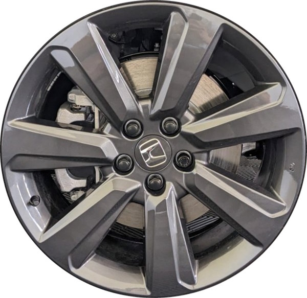 Honda Pilot 2023-2024 powder coat charcoal 20x8 aluminum wheels or rims. Hollander part number ALY60316B, OEM part number 42700-T90-A41.