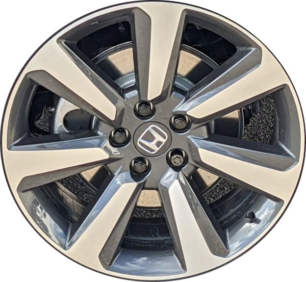 Honda Pilot 2023-2024 charcoal machined 20x8 aluminum wheels or rims. Hollander part number ALY60316A, OEM part number 42700-T90-A21.