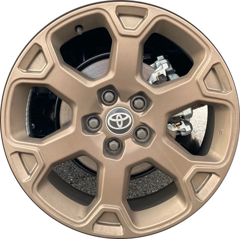 Toyota RAV4 2023-2024 powder coat bronze 18x7 aluminum wheels or rims. Hollander part number 75261U55, OEM part number 42611YYE50.