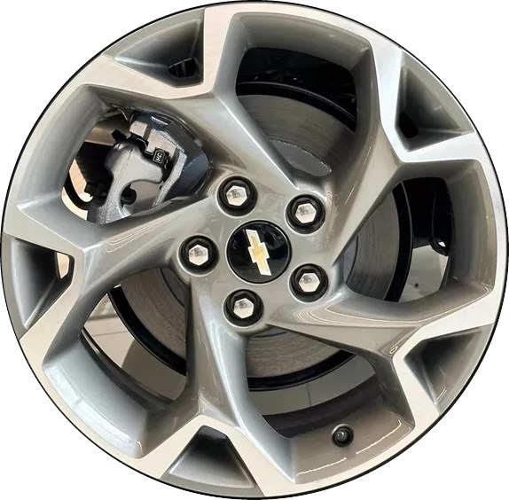Chevrolet Trax 2024 Grey Machined 17x7.5 aluminum wheels or rims. Hollander part number ALYGZ052U35, OEM part number Not Yet Known.
