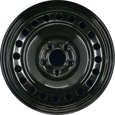 Honda CR-V 2023-2024 powder coat black 17x7.5 steel wheels or rims. Hollander part number STLCRV17, OEM part number 427003A0A01.