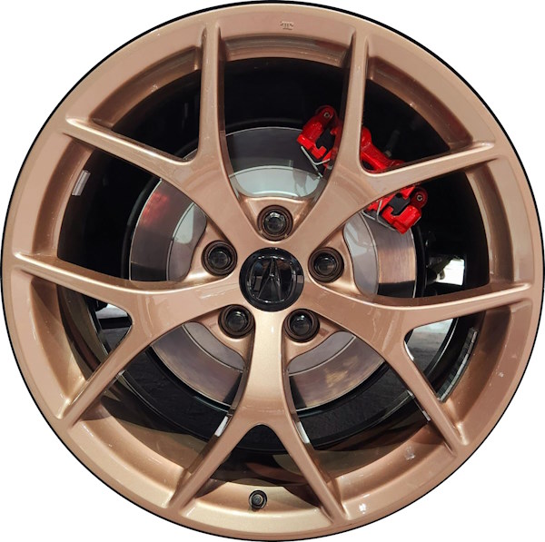 Acura TLX 2024 powder coat gold 20x9 aluminum wheels or rims. Hollander part number NotKnown, OEM part number Not Yet Known.