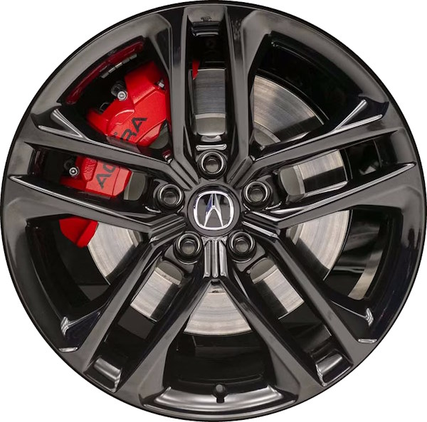 Acura TLX 2024 powder coat black 20x9 aluminum wheels or rims. Hollander part number ALY95834, OEM part number NotYetKnown.