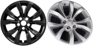 IMP-381BLK Chrysler 300 Black Wheel Skins (Hubcaps/Wheelcovers) 17 Inch Set