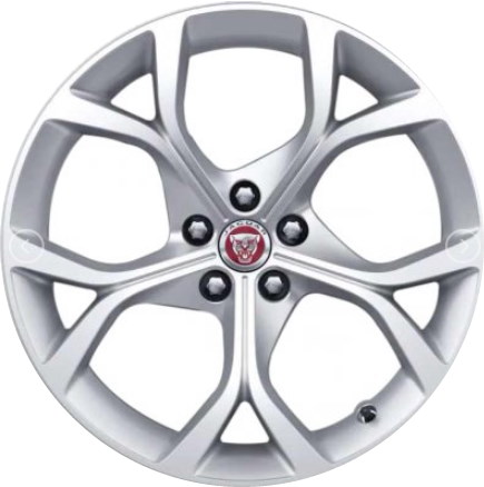 Jaguar F Type 2021 powder coat silver 19x8.5 aluminum wheels or rims. Hollander part number ALY60020U20, OEM part number T2R45849.