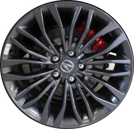 Acura TLX 2021-2023 powder coat charcoal 20x9 aluminum wheels or rims. Hollander part number 10404, OEM part number 42800TGZA90.