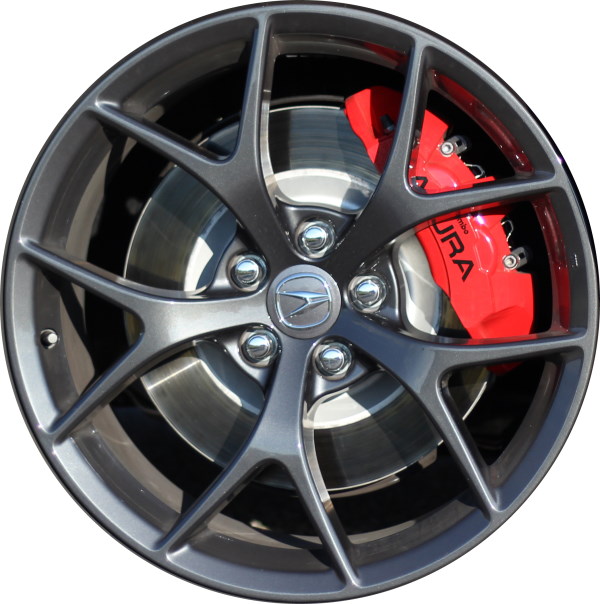 Acura TLX 2021-2023 powder coat dark grey 20x9 aluminum wheels or rims. Hollander part number 10405, OEM part number 42800TGZA80.