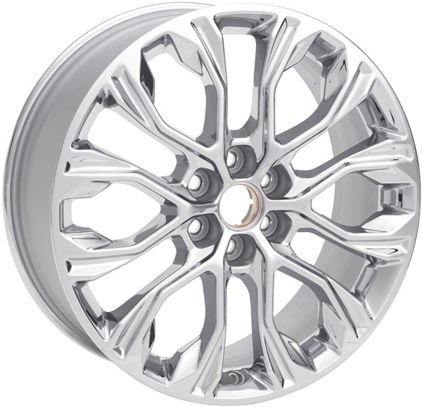 Chevrolet Blazer 2021-2024, Traverse 2022-2023 chrome 20x8 aluminum wheels or rims. Hollander part number 14058U85/95372, OEM part number 84458007.