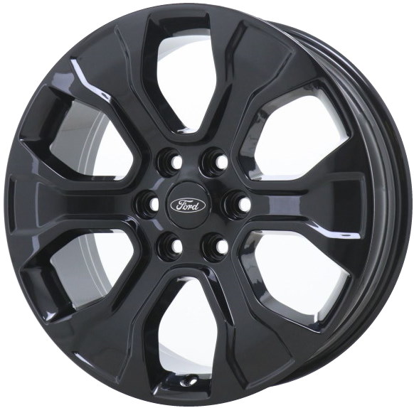 Ford F-150 2021-2023 powder coat black 20x8.5 aluminum wheels or rims. Hollander part number ALY10348U45HH, OEM part number Not Yet Known.