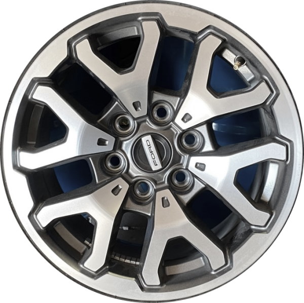 Ford F-150 2021-2023 charcoal machined 17x8.5 aluminum wheels or rims. Hollander part number ALY10461, OEM part number Not Yet Known.