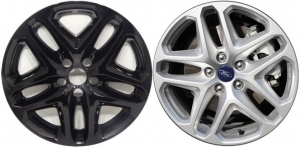 IMP-372BLK/766GB Ford Fusion Black Wheel Skins (Hubcaps/Wheelcovers) 17 Inch Set