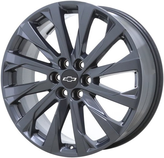 Chevrolet Traverse 2022-2023 powder coat charcoal 20x8 aluminum wheels or rims. Hollander part number ALY14057U30HH, OEM part number 84353725.
