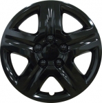 431BLK 17 Inch Aftermarket Gloss Black Hubcaps/Wheel Covers Set