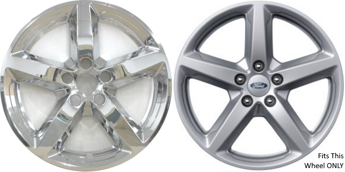 Ford Explorer 2016-2019 Chrome, 5 Spoke, Plastic Hubcaps, Wheel Covers, Wheel Skins, Imposters. ONLY Fits 18 Inch Alloy Wheel Pictured. Part Number IMP-419X/8118PC.
