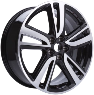 Chevrolet Cruze 2017-2019 black machined 18x7.5 aluminum wheels or rims. Hollander part number ALY97921/5883, OEM part number 84012907.