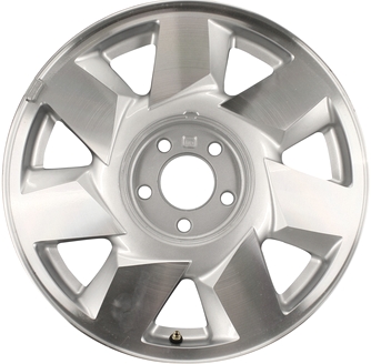 Cadillac Deville 2000-2002 powder coat silver or machined 17x7.5 aluminum wheels or rims. Hollander part number ALY4552U/4561, OEM part number 9594267, 9593269.