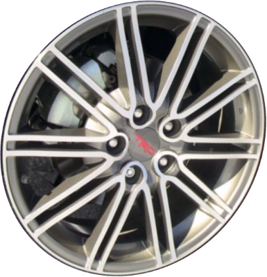 Toyota Camry 2007-2011 medium charcoal machined 18x7.5 aluminum wheels or rims. Hollander part number ALY99436U30/180086, OEM part number PT758-03078.