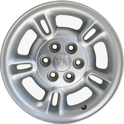 Dodge Dakota 1997-2000, Durango 1998-2000 powder coat silver 15x8 aluminum wheels or rims. Hollander part number 2082U20.PS02FF, OEM part number Not Yet Known.