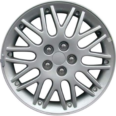 Dodge Neon 2001-2002 powder coat silver 16x6 aluminum wheels or rims. Hollander part number ALY2137, OEM part number Not Yet Known.