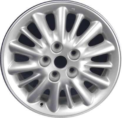 Chrysler Town & Country 2001-2004 powder coat silver 16x6.5 aluminum wheels or rims. Hollander part number ALY2152U20, OEM part number Not Yet Known.