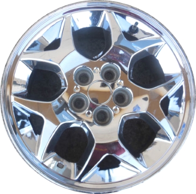 Dodge Neon 2000-2005 chrome 15x6 aluminum wheels or rims. Hollander part number ALY2129U85, OEM part number Not Yet Known.