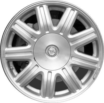 Chrysler Town & Country 2004-2007 silver machined 16x6.5 aluminum wheels or rims. Hollander part number ALY2211U20, OEM part number Not Yet Known.